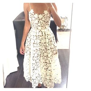 White Flower pedal midi dress size XS